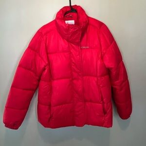 Size L Bright Pink Women’s Columbia Puffer Coat